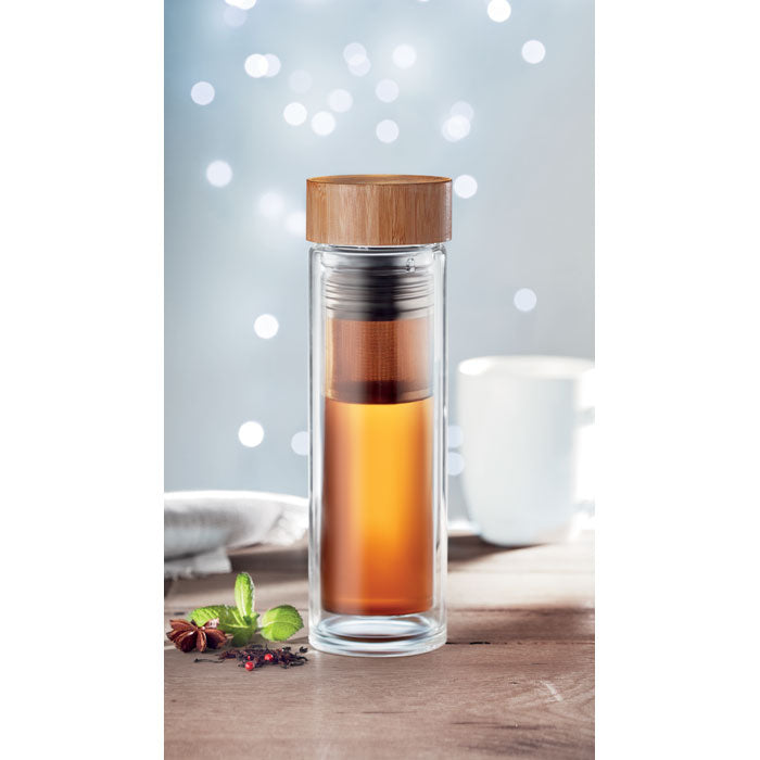 BATUMI GLASS - Ampolla de vidre de doble paret 400ml