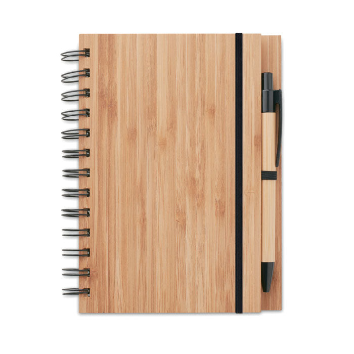 BAMBLOC - Carnet en bambou ligné stylo