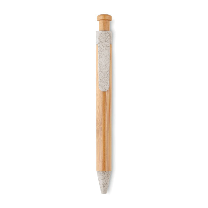 TOYAMA - Stylo bille ABS Bambou/Paille de Blé