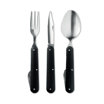 3 SERVICE - Set de utensilios de camping de 3 piezas