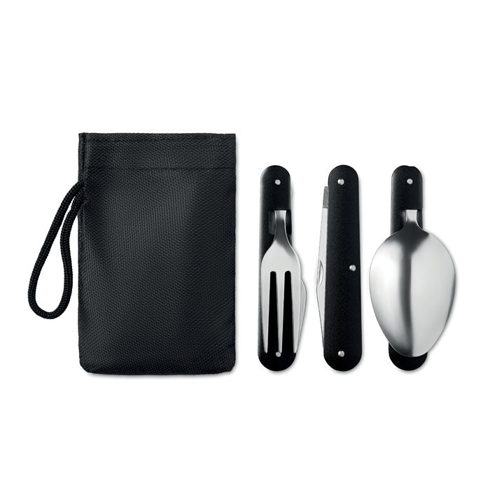 3 SERVICE - Set de utensilios de camping de 3 piezas