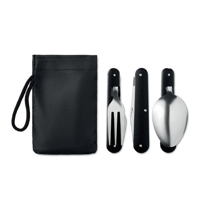 3 SERVICE - Set de utensilios de camping de 3 piezas