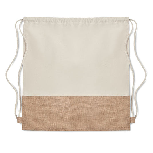 INDIA - Borsa con coulisse e dettagli in iuta