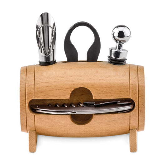 BOTA - Set vino 4 pezzi in supporto in legno