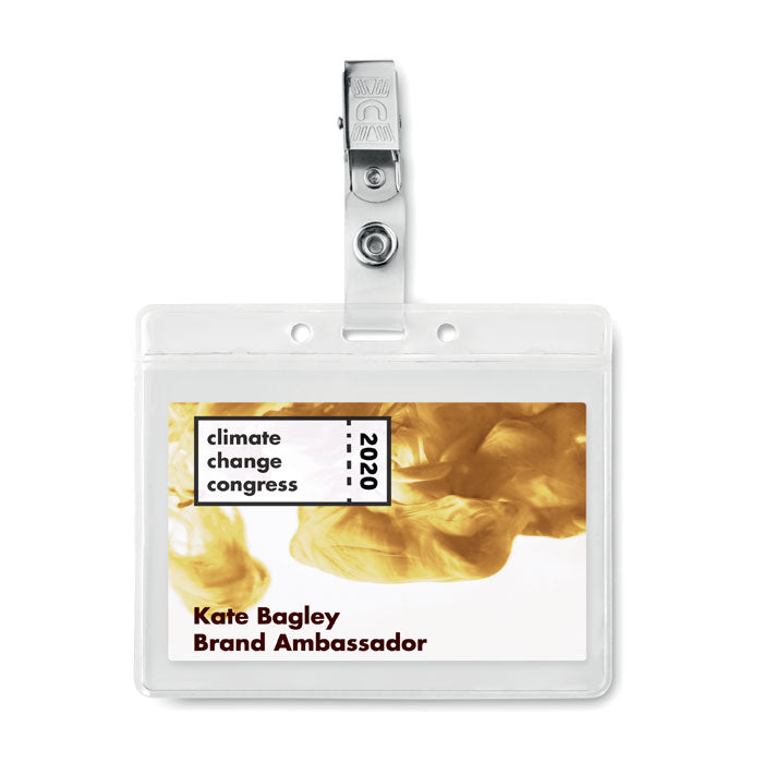 CLIPBADGE - Porta placa de PVC