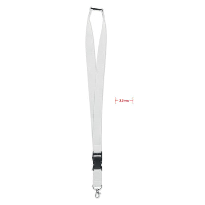 WIDE LANY – Lanyard mit Metallhaken 25 mm