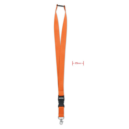 WIDE LANY – Lanyard mit Metallhaken 25 mm