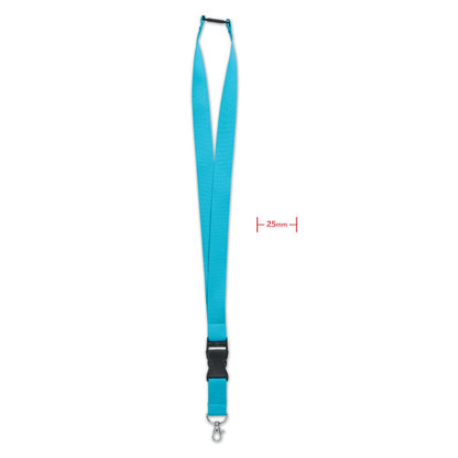 WIDE LANY – Lanyard mit Metallhaken 25 mm