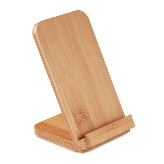 WIRESTAND - Supporto di ricarica wireless in bambù da 5 W