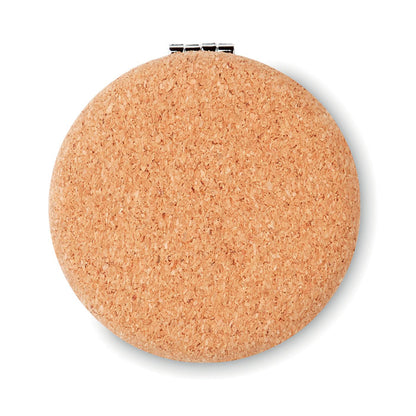 GUAPA CORK - Espejo de bolsillo con funda de corcho