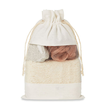 CUIDA SET - Set da bagno in custodia di cotone