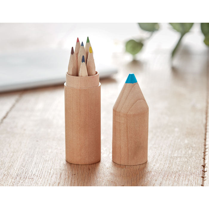 PETIT COLORET - 6 crayons dans une boîte en bois