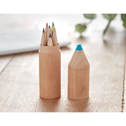 PETIT COLORET - 6 crayons dans une boîte en bois