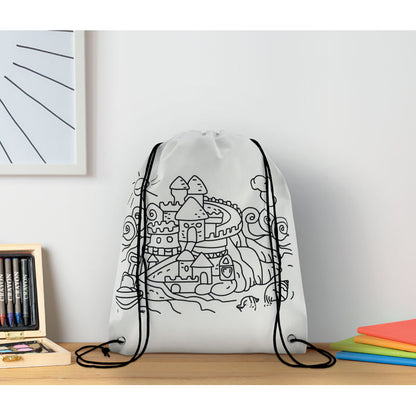 CARRYDRAW - Bolsa infantil de tejido no tejido con bolígrafos