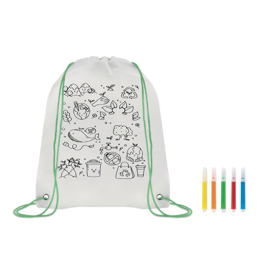 CARRYDRAW - Borsa per bambini in TNT con penne