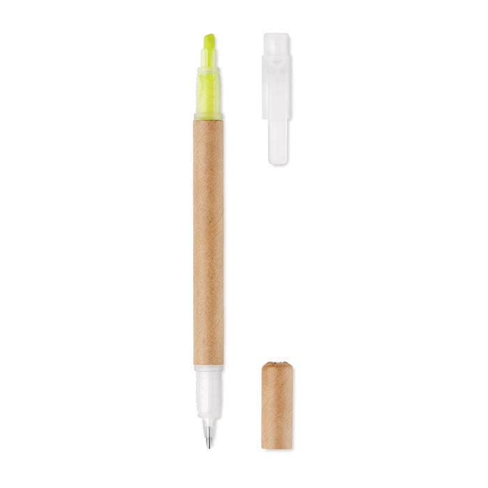 DUO PAPER - Surligneur stylo carton 2 en 1