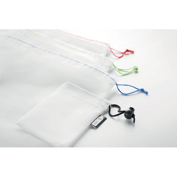 VEGGIE SET RPET – Set mit 3 Lebensmittelbeuteln aus RPET-Netz