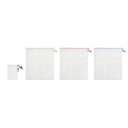 VEGGIE SET RPET – Set mit 3 Lebensmittelbeuteln aus RPET-Netz