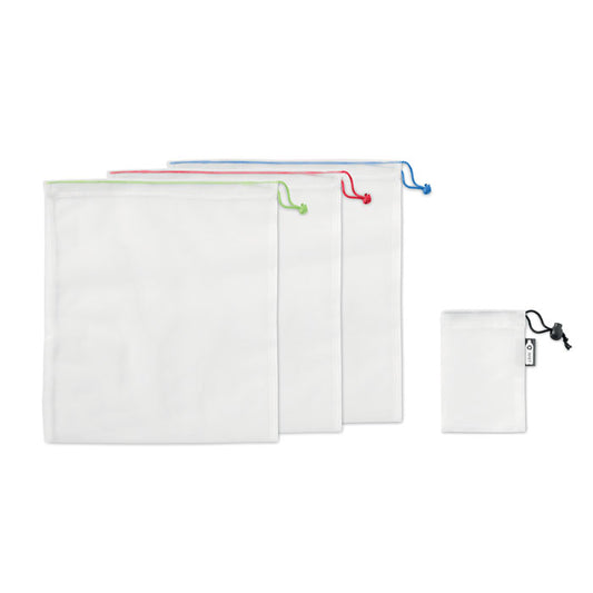 VEGGIE SET RPET - Conjunt de 3 bosses d'aliments de malla RPET