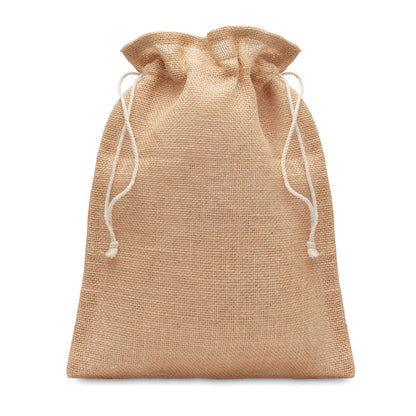 YUTE SMALL - Bolsa pequeña de regalo de yute 14 x 22 cm