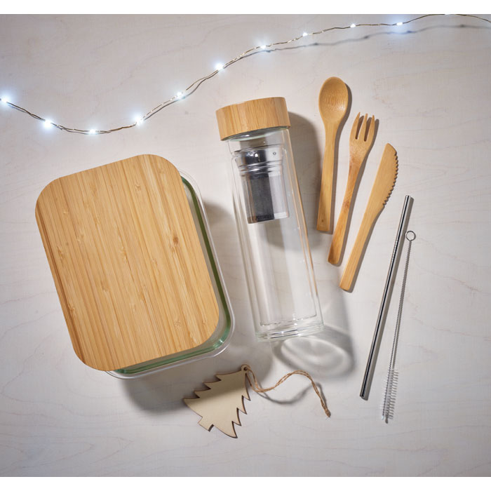 TUNDRA LUNCHBOX – Lunchbox aus Glas mit Bambusdeckel