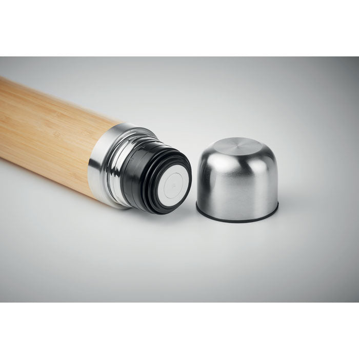 CHAN BAMBOO - Borraccia con coperchio in bambù a doppia parete