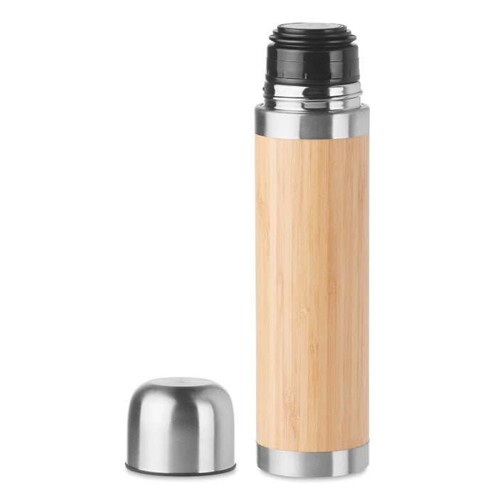 CHAN BAMBOO - Borraccia con coperchio in bambù a doppia parete