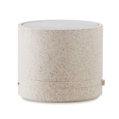 ROUND BASS+ - Enceinte 3W en paille de blé/ABS