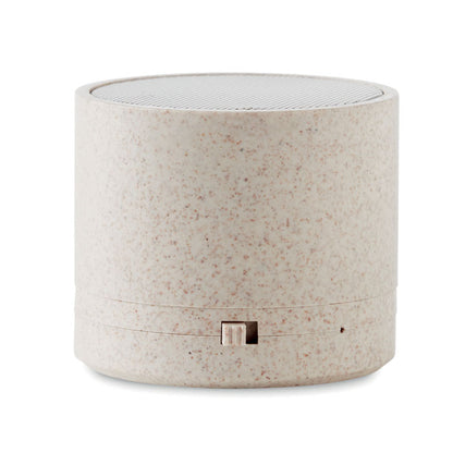 ROUND BASS+ - Enceinte 3W en paille de blé/ABS