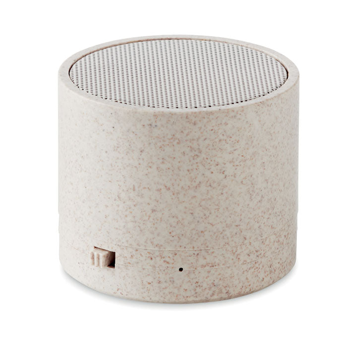 ROUND BASS+ - Enceinte 3W en paille de blé/ABS