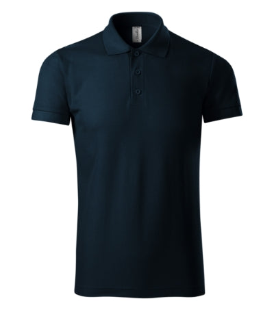 PICCOLIO JOY Men's polo shirt in navy blue - promotional clothing printed with your company logo