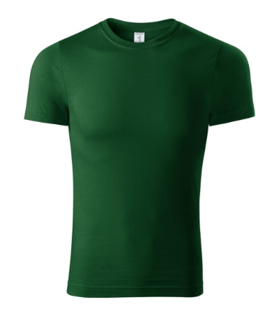PICCOLIO PEAK Unisex T-shirt in bottle green - promotional clothing printed with your company logo