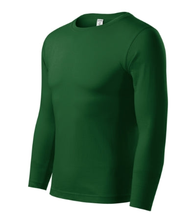 PICCOLIO PROGRESS LS Unisex T-shirt in bottle green - promotional clothing printed with your company logo