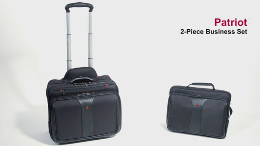 Wenger Patriot 2-Piece Business Set with Comp-U-Roller and Matching 15.6'' Laptop Case
