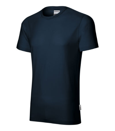 RIMECK RESIST Men's T-shirt in navy blue, brand label - promotional clothing printed with your company logo