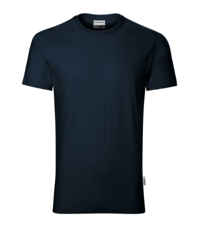 RIMECK RESIST Men's T-shirt in navy blue, brand label - promotional clothing printed with your company logo