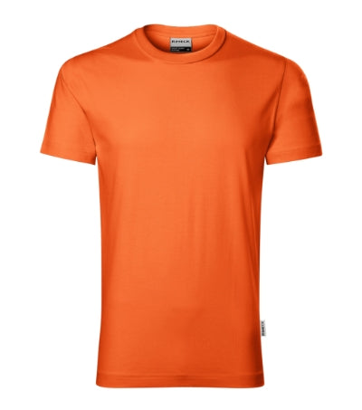 RIMECK RESIST Men's T-shirt in orange, brand label - promotional clothing printed with your company logo