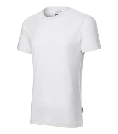 RIMECK RESIST Men's T-shirt in white, brand label - promotional clothing printed with your company logo