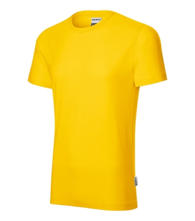 RIMECK RESIST Men's T-shirt in yellow, brand label - promotional clothing printed with your company logo