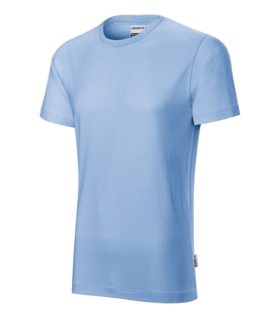 RIMECK RESIST Men's T-shirt in sky blue, brand label - promotional clothing printed with your company logo