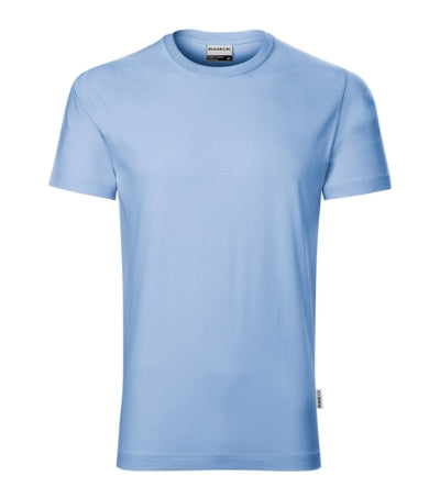 RIMECK RESIST Men's T-shirt in sky blue, brand label - promotional clothing printed with your company logo