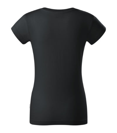 RIMECK RESIST Women's T-shirt in ebony gray, brand label - promotional clothing printed with your company logo