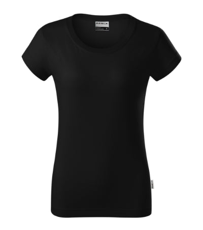 RIMECK RESIST Women's T-shirt in black, brand label - promotional clothing printed with your company logo