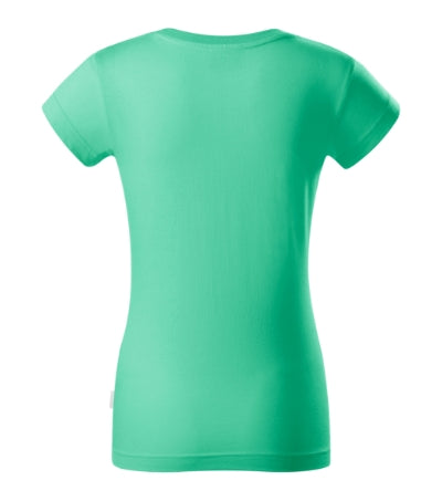 RIMECK RESIST Women's T-shirt in mint, brand label - promotional clothing printed with your company logo