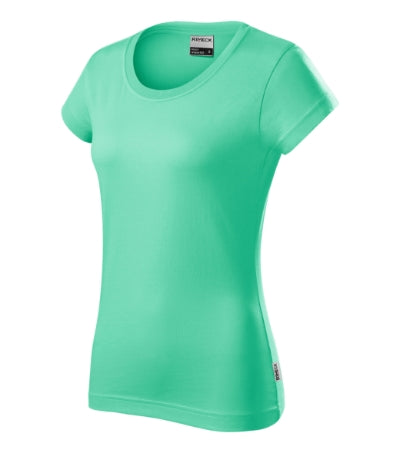 RIMECK RESIST Women's T-shirt in mint, brand label - promotional clothing printed with your company logo
