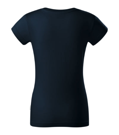 RIMECK RESIST Women's T-shirt in navy blue, brand label - promotional clothing printed with your company logo