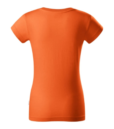 RIMECK RESIST Women's T-shirt in orange, brand label - promotional clothing printed with your company logo