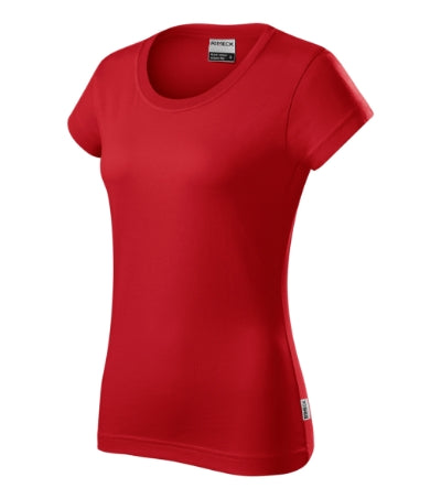 RIMECK RESIST HEAVY Women's T-shirt in red, brand label - promotional clothing printed with your company logo