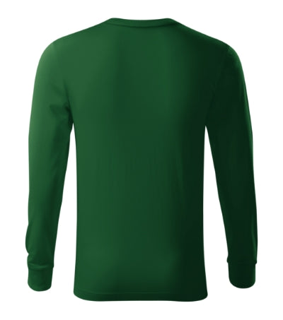 RIMECK RESIST LS Unisex T-shirt in bottle green - promotional clothing printed with your company logo