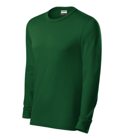 RIMECK RESIST LS Unisex T-shirt in bottle green - promotional clothing printed with your company logo